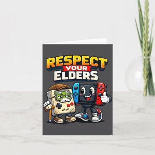 Respect Your Elders Retro Gaming Funny Gamer Contr Card