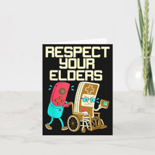Respect Your Elders Retro Gaming Funny Gamer Contr Card