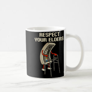 Respect Your Elders Retro Gaming Funny Gamer Contr Coffee Mug