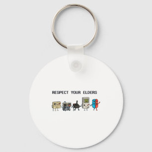 Respect Your Elders Retro Gaming Funny Gamer Contr Key Ring