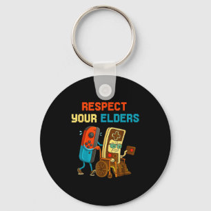 Respect Your Elders Retro Gaming Funny Gamer Contr Key Ring
