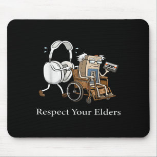 Respect Your Elders Retro Gaming Funny Gamer Contr Mouse Pad