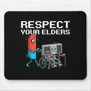 Respect Your Elders Retro Gaming Funny Gamer Contr Mouse Pad