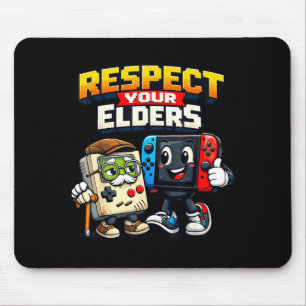 Respect Your Elders Retro Gaming Funny Gamer Contr Mouse Pad