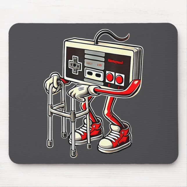 Respect Your Elders Retro Gaming Funny Gamer Contr Mouse Pad (Front)