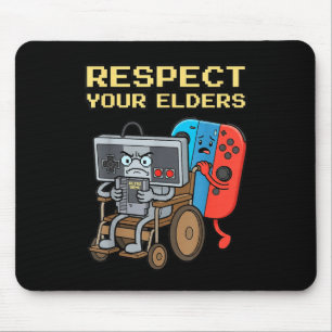 Respect Your Elders Retro Gaming Funny Gamer Contr Mouse Pad