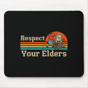 Respect Your Elders Retro Gaming Funny Gamer Contr Mouse Pad