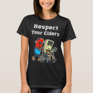 Respect Your Elders Retro Gaming Funny Gamer Contr T-Shirt