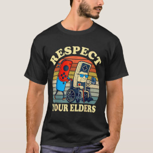 Respect Your Elders Retro Gaming Funny Gamer Contr T-Shirt
