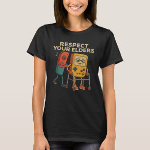 Respect Your Elders Retro Gaming Funny Gamer Contr T-Shirt