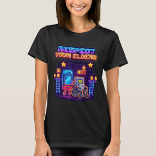 Respect Your Elders Retro Gaming Funny Gamer Contr T-Shirt