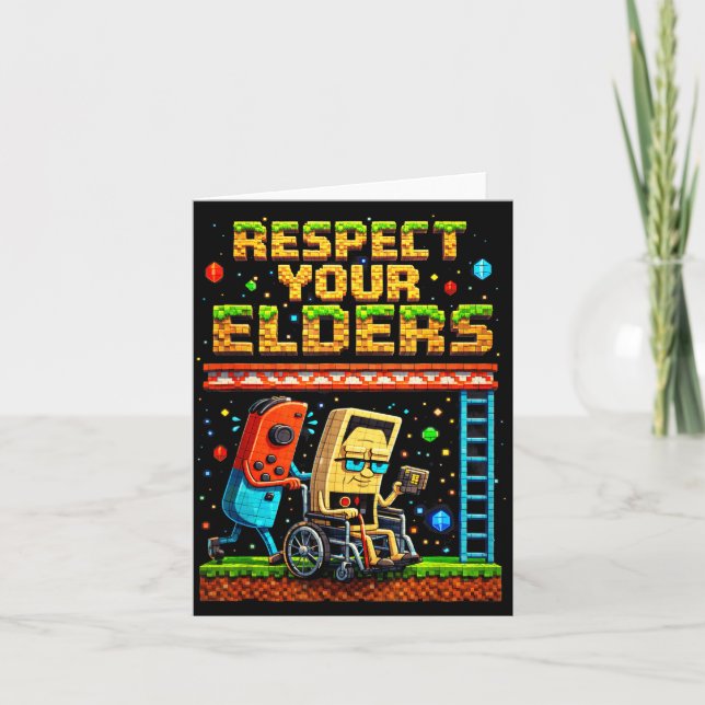 Respect Your Elders Retro Gaming Xel Gamer Control Card (Front)