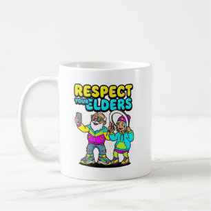 Respect Your Elders Selfie Grandpa Funny Gen Z Coffee Mug