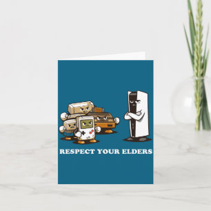 Respect Your Elders T Retro 90s Gaming  Card