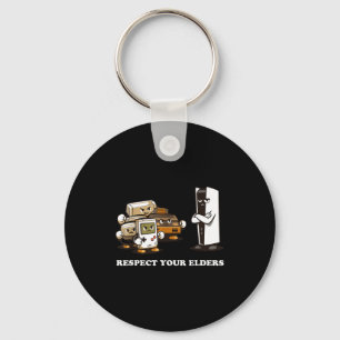 Respect Your Elders T Retro 90s Gaming  Key Ring