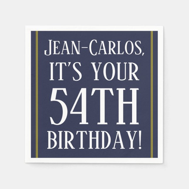 Respectable 54th Birthday Paper Napkins (Front)