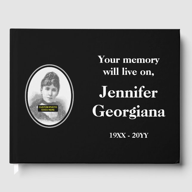 Respectable and Personalised Funeral Guest Book (Front)