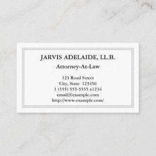Respectable, Conservative & Plain Business Card