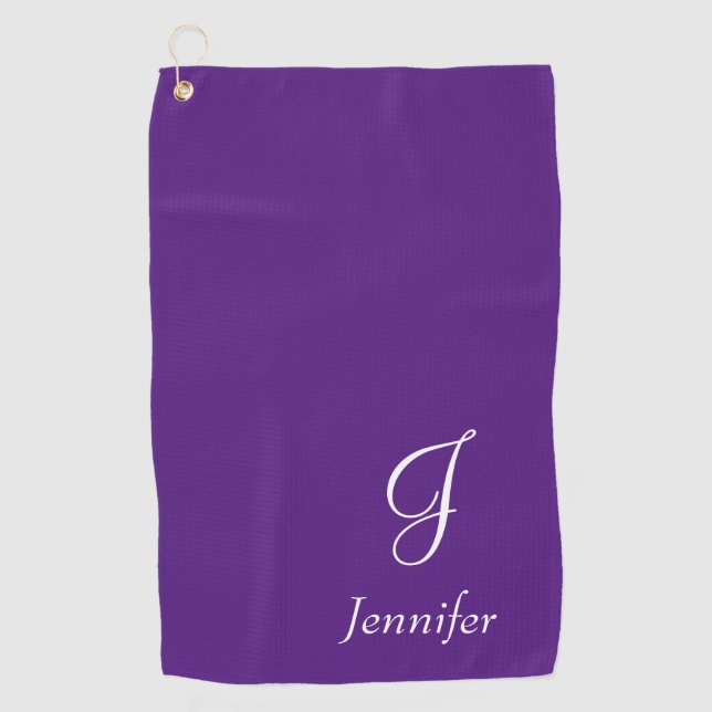 Respectable Editable Name and Initial Golf Towel (Front)