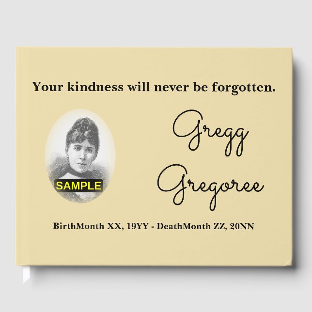 Respectable & Elegant Memorial Guestbook (Front)
