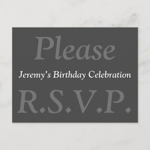 Respectable & Elegant "Please R.S.V.P." Postcard