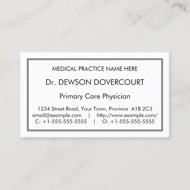 Respectable, Humble Business Card (Front)