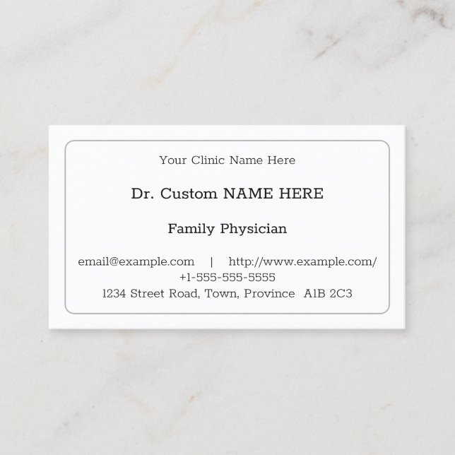 Respectable, Neutral Business Card (Front)