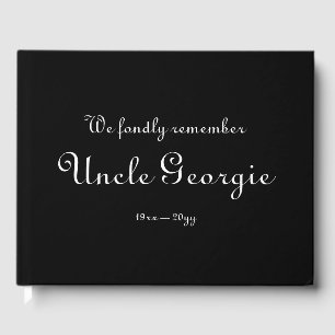 Respectable, Personalised Funeral Guest Book