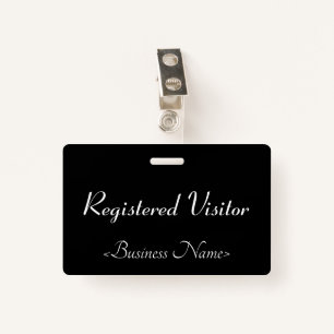 Respectable "Registered Visitor" Badge ID Badge