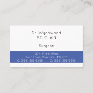 Respectable, Simple, Healthcare Specialist Business Card
