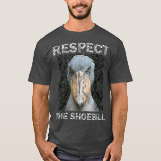 RespectTheShoebillAfricanBirdAztecMayanBirdLover  T-Shirt