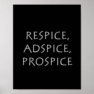 Respice adspice prospice poster