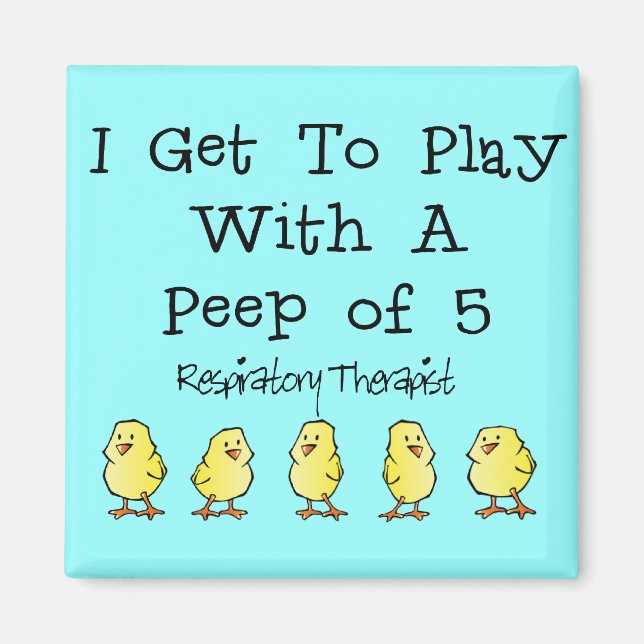 Respiratory "5 of Peep" Funny T-Shirts and Gifts Magnet (Front)