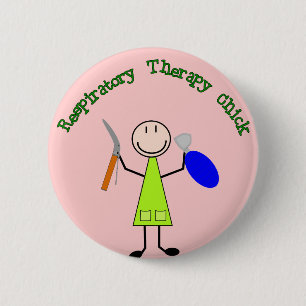 Respiratory Chick 6 Cm Round Badge