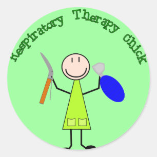 Respiratory Chick Classic Round Sticker