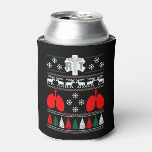 Respiratory RT Ugly Christmas Sweater Xmas Can Cooler