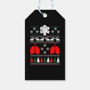 Respiratory RT Ugly Christmas Sweater Xmas Gift Tags