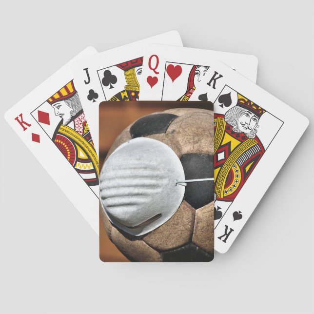 Respiratory Soccer Covid Protection Playing Cards (Back)