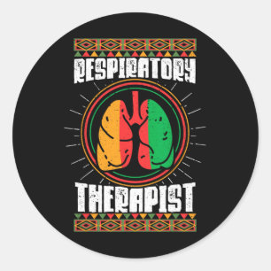 Respiratory Therapist African American Black Histo Classic Round Sticker