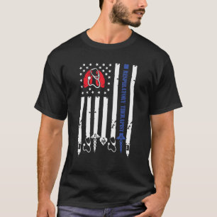 Respiratory Therapist American US Flag Women T-Shirt