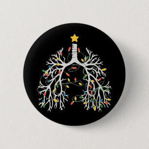 Respiratory Therapist Christmas Lung RT Nurse Crew 6 Cm Round Badge