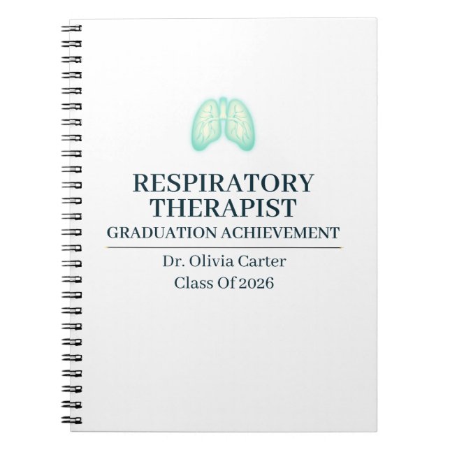 Respiratory Therapist Custom Name Since Year Notebook (Front)