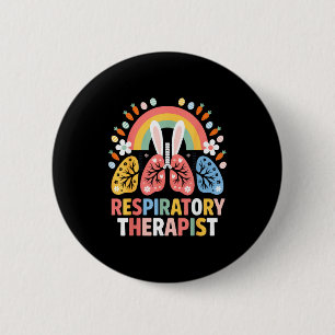 Respiratory Therapist Funny Easter Bunny Spring He 6 Cm Round Badge