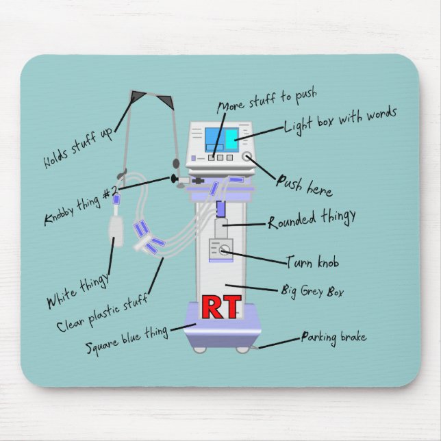 Respiratory Therapist Gifts Mouse Pad (Front)