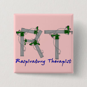 Respiratory Therapist Gifts O2 Tank Design 15 Cm Square Badge
