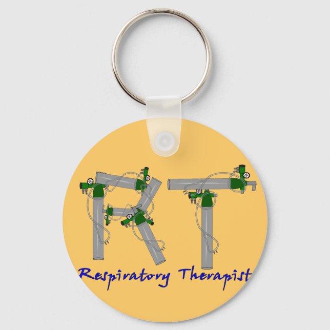 Respiratory Therapist Gifts O2 Tank Design Key Ring (Front)
