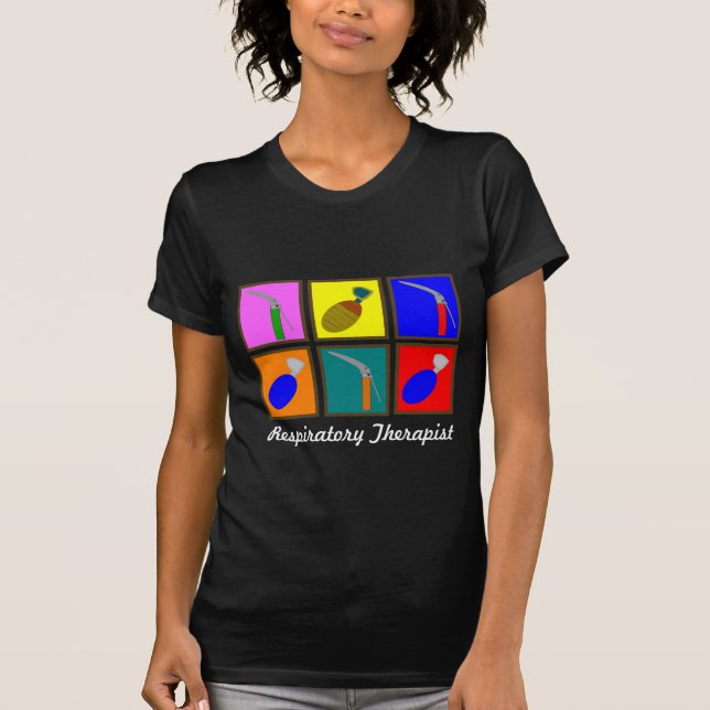Respiratory Therapist Gifts--Popart Design T-Shirt (Front)
