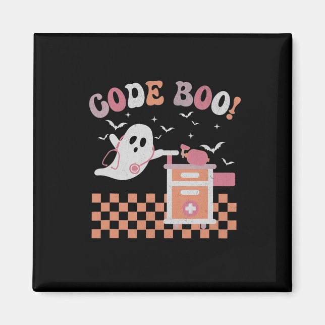 Respiratory Therapist Halloween Code Boo Spooky Re Magnet (Front)