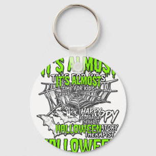 Respiratory Therapist Halloween Spider Web Design_ Key Ring