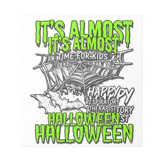Respiratory Therapist Halloween Spider Web Design_ Notepad (Front)